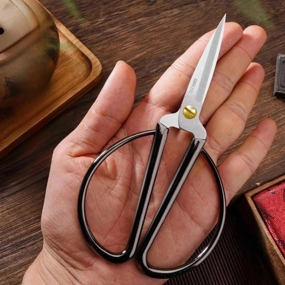 6 Inch All Stainless Steel Sewing Scissors, Sharp Tailor Scissors for Embroidery, Sewing, Craft, DIY Art Work & Daily Use for Home Office School Rose Gold