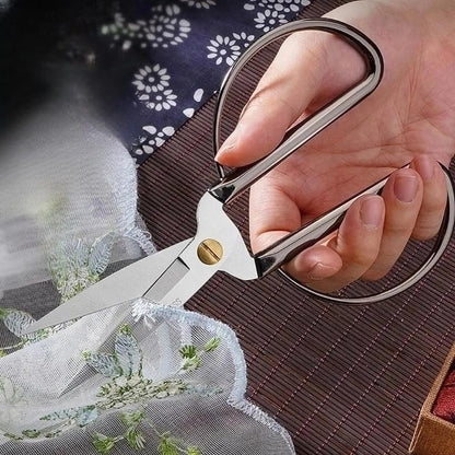 6 Inch All Stainless Steel Sewing Scissors, Sharp Tailor Scissors for Embroidery, Sewing, Craft, DIY Art Work & Daily Use for Home Office School Rose Gold