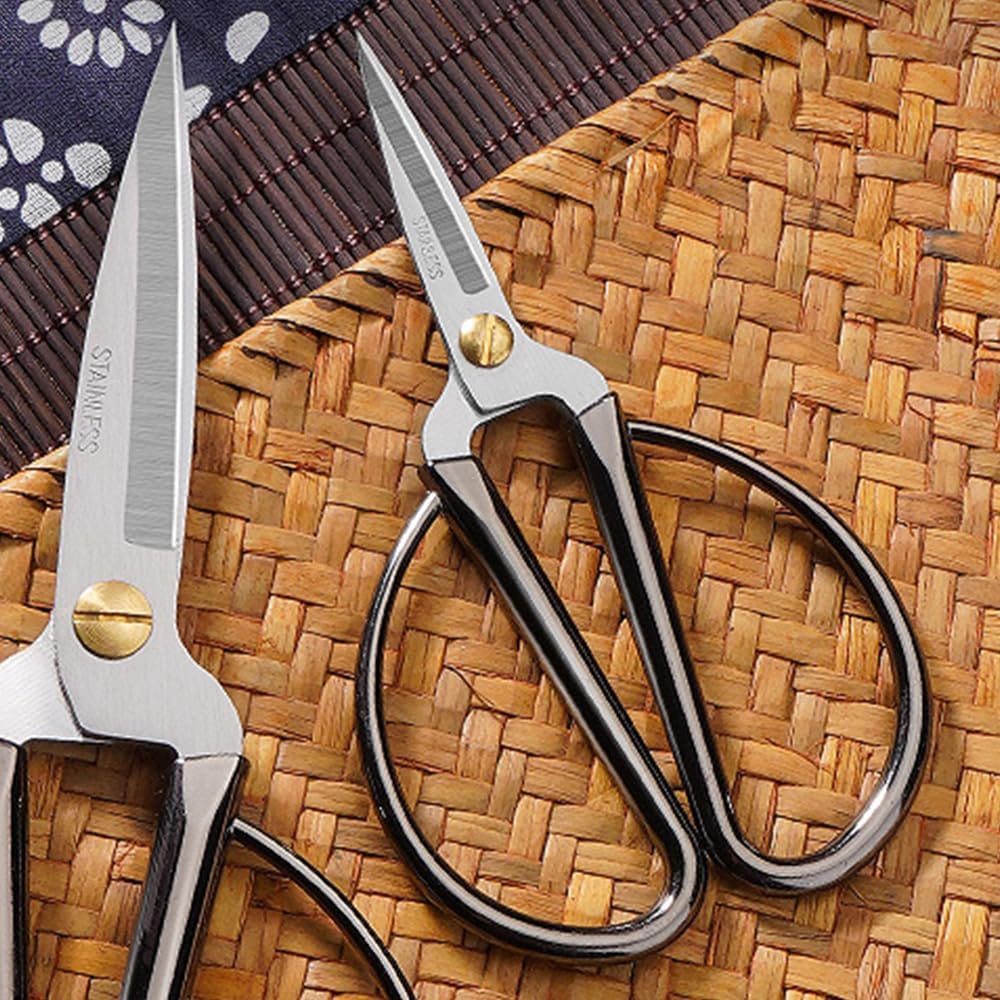 6 Inch All Stainless Steel Sewing Scissors, Sharp Tailor Scissors for Embroidery, Sewing, Craft, DIY Art Work & Daily Use for Home Office School Rose Gold