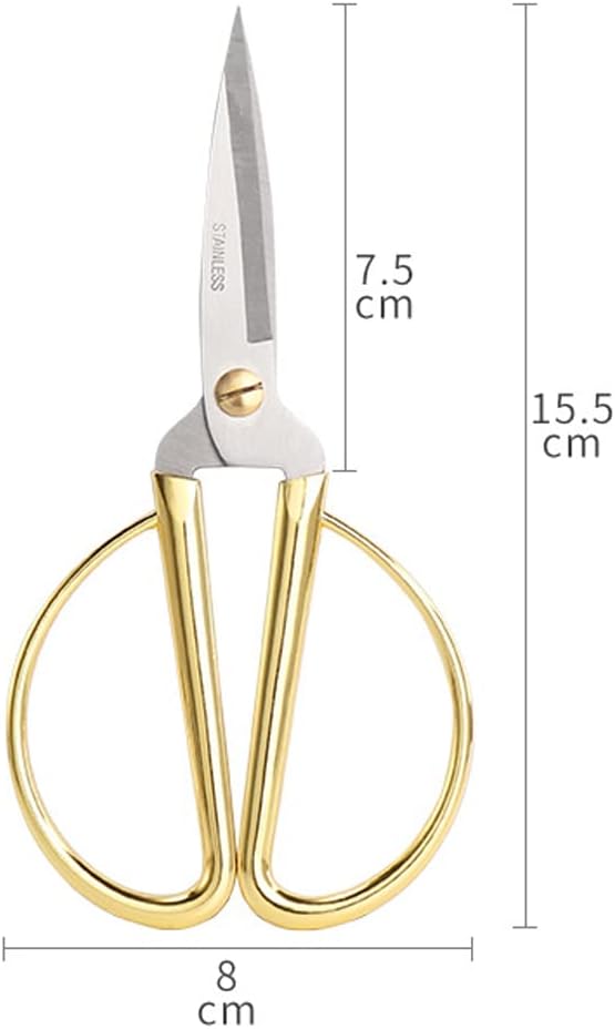 6 Inch All Stainless Steel Sewing Scissors, Sharp Tailor Scissors for Embroidery, Sewing, Craft, DIY Art Work & Daily Use for Home Office School Rose Gold