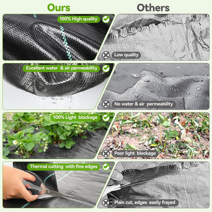 iropro Weed Barrier Fabric 4ft x 300ft Heavy Duty Landscape Fabric