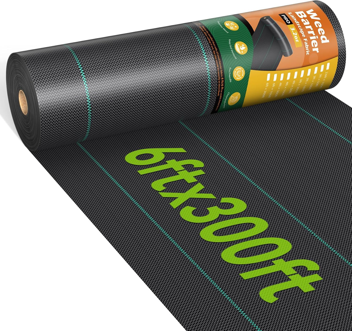 iropro Weed Barrier Fabric 4ft x 300ft Heavy Duty Landscape Fabric