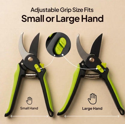 Ultra Sharp Japanese Steel Pruning Shears - Cuts 3X Easier, Weak Hand Arthritis Clippers, Rust-Resistant Titanium Coated Pruner, Effortlessly Cuts 3/4 Inch