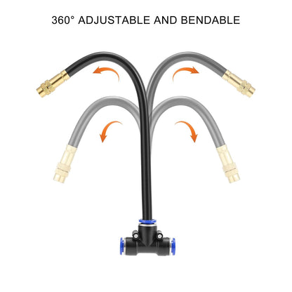 50 FT Drip Irrigation System 5/16 Inch Tubing with 16 Nozzles, Automatic Watering Misting System, Adjustable Sprinkler for Garden, Lawn, Plants, and Raised Bed