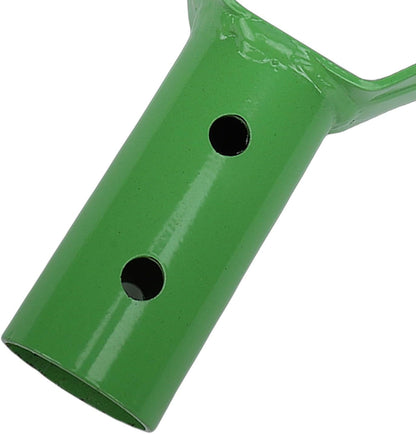 Garden Stirrup Hoe Hand Forged Carbon Steel Mini Hoe Rake Grass Scraper for Weeding Loosening Soil Digging Planting with Hollow Trapezoidal Head (Green)
