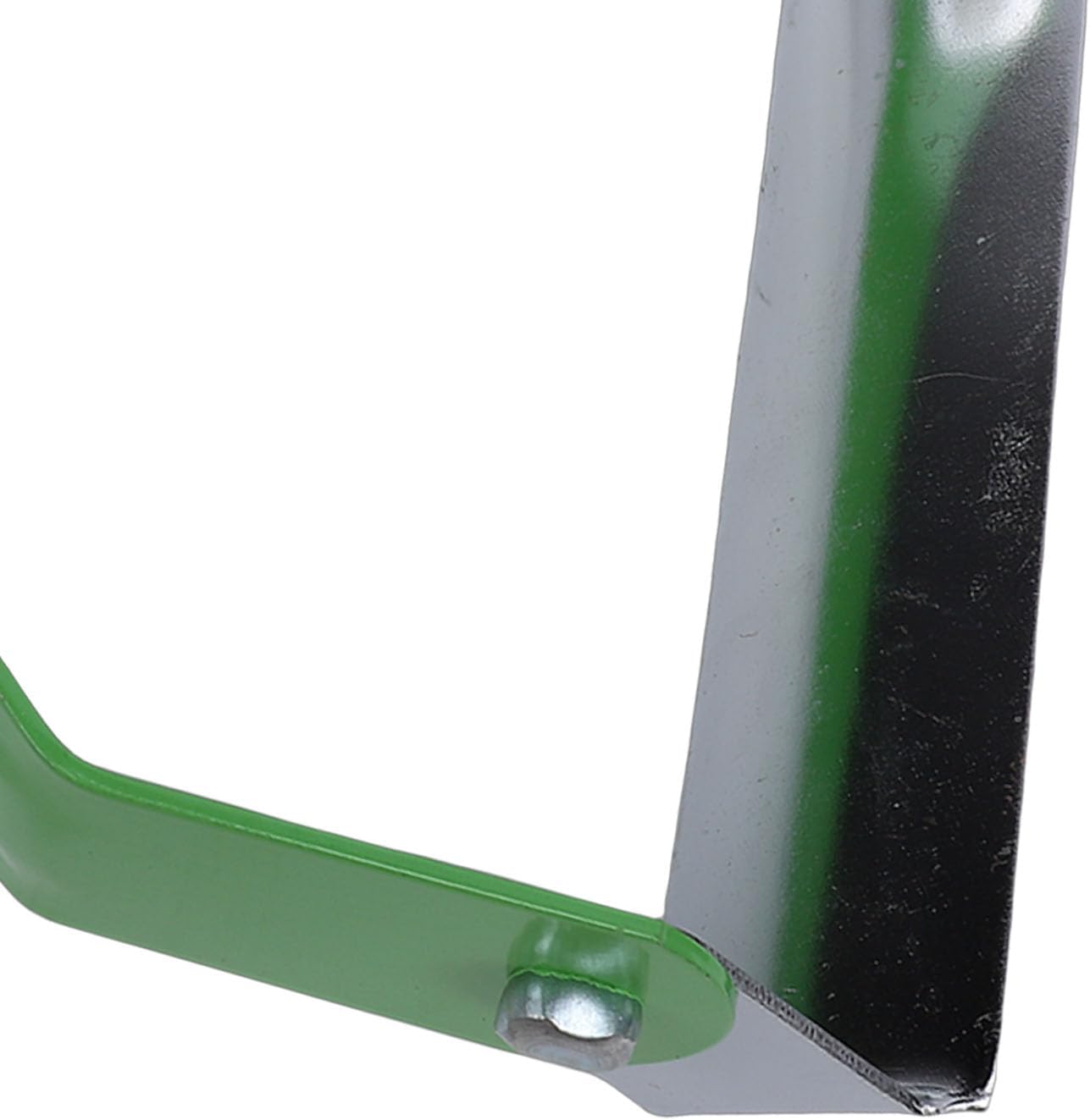 Garden Stirrup Hoe Hand Forged Carbon Steel Mini Hoe Rake Grass Scraper for Weeding Loosening Soil Digging Planting with Hollow Trapezoidal Head (Green)