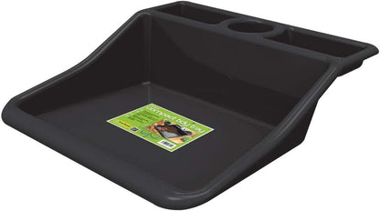 Garden Compact Tidy Tray – Black, 19" L x 19.5" W x 6" H – Sturdy One-Piece Potting Tray, Indoor/Outdoor Gardening, Recycled Plastic, Lightweight, Versatile Use