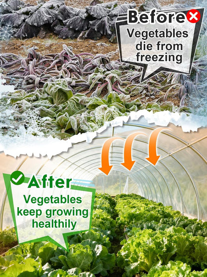 10 x 30ft Plant Covers Freeze Protection with 36 Clips