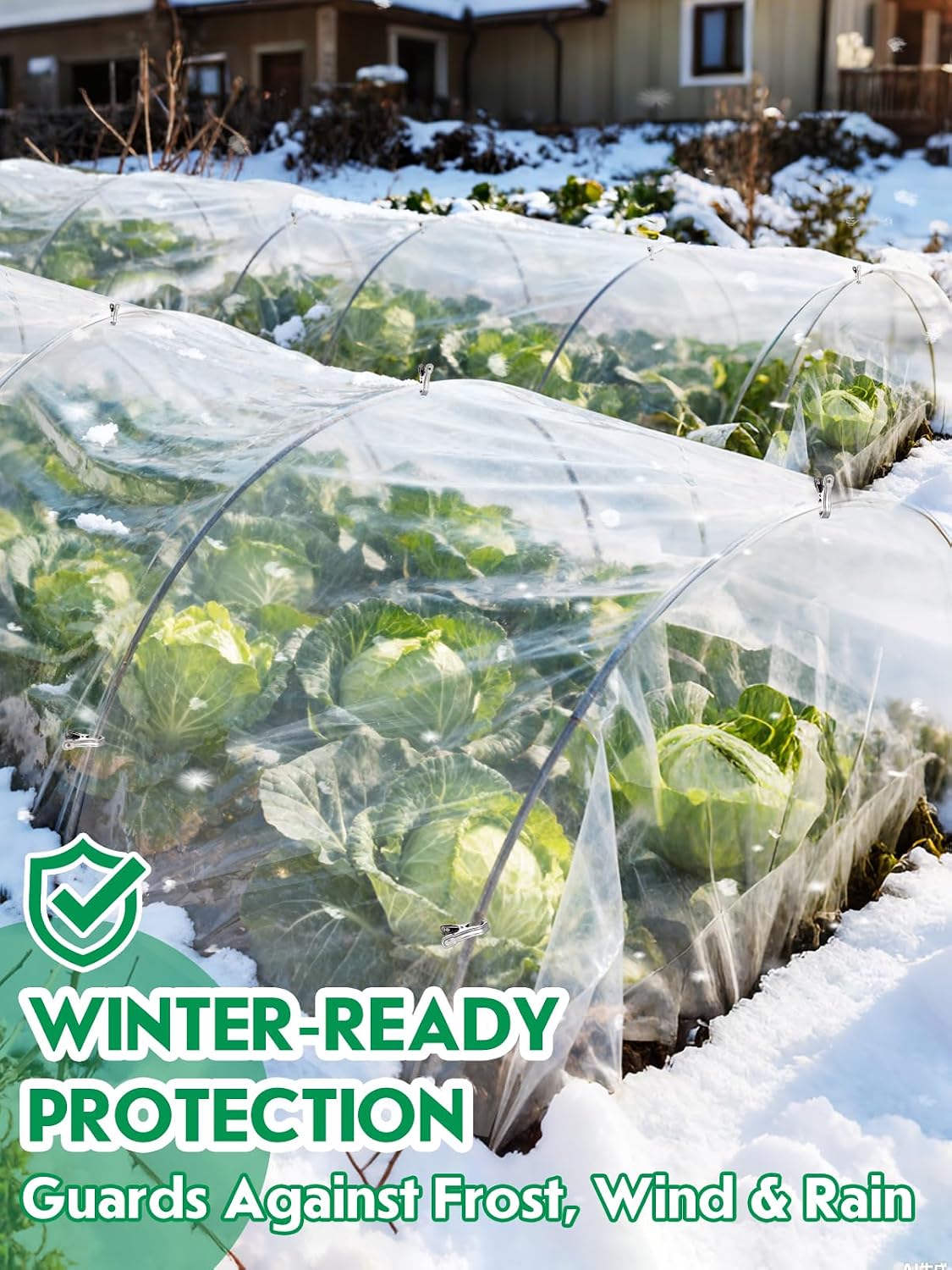 10 x 30ft Plant Covers Freeze Protection with 36 Clips