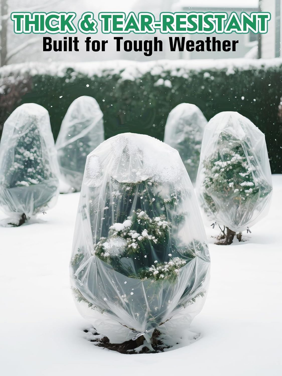 10 x 30ft Plant Covers Freeze Protection with 36 Clips