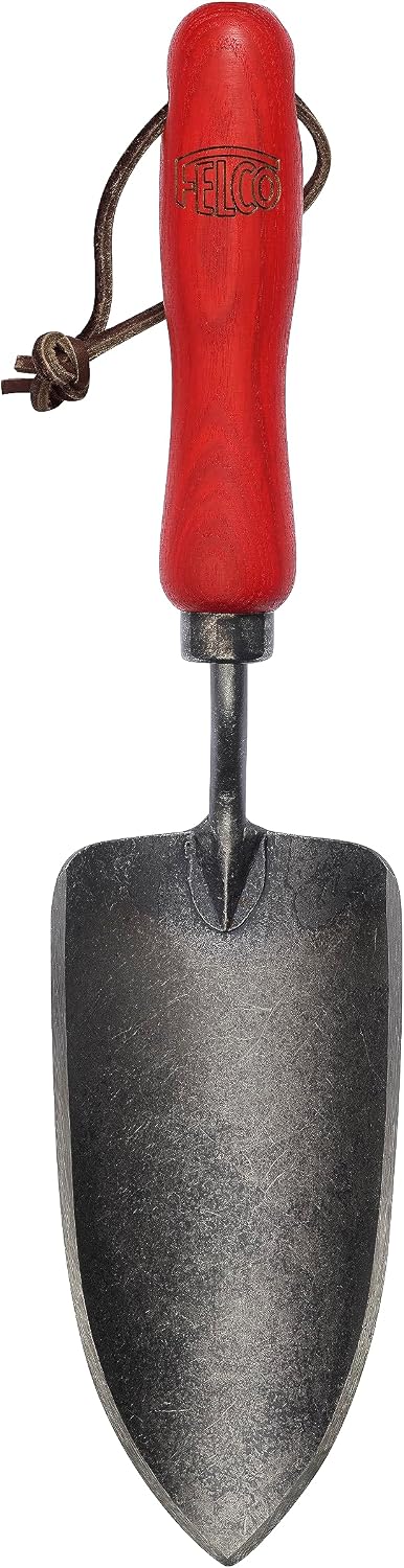 401 Made in The Netherlands Gardening Trowel – Forged Boron Steel Blade with FSC Ash-Wood Handle & Leather Strap | Planting, Digging & Transplanting Tool ( 401 Garden Trowel)
