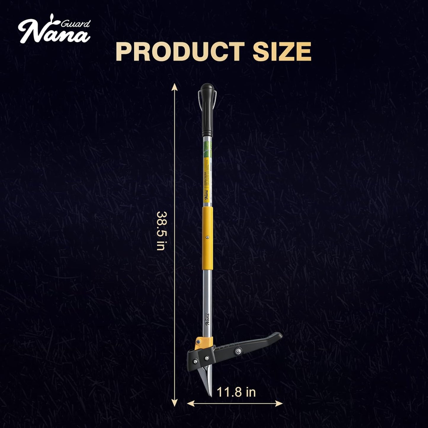 Stand Up Weed Puller Tool 3-Claw, Gardening Weeder, Hand Weeding Tool with 39" Long Ergonomic Handle Weeding Tool