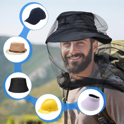 Mosquito Head Net for Insects 2 Pack, Fly & Bug Protection