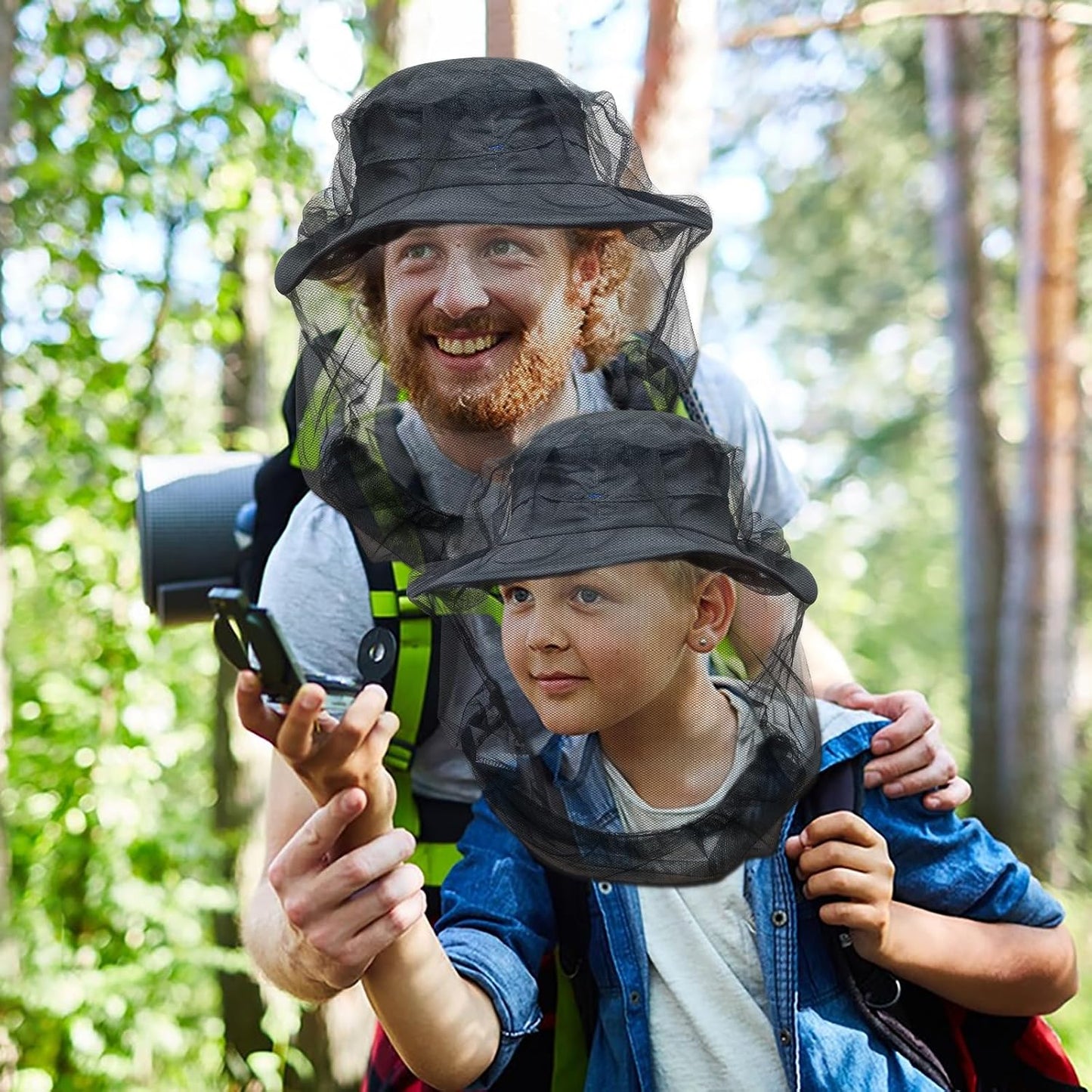 Mosquito Head Net for Insects 2 Pack, Fly & Bug Protection
