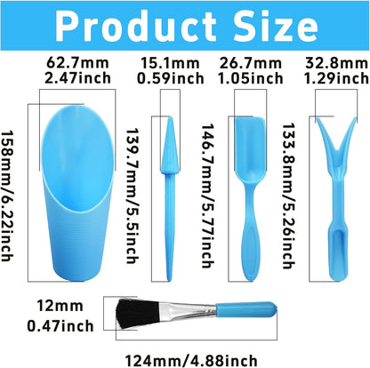 5Pcs Mini Succulent Tools Set, Plastic Garden Hand Tools Kit for Indoor Plant Care, Succulent Bonsai Miniature Garden Tool Set,Small Gardening Tools for Transplanting Digging Planting, Black