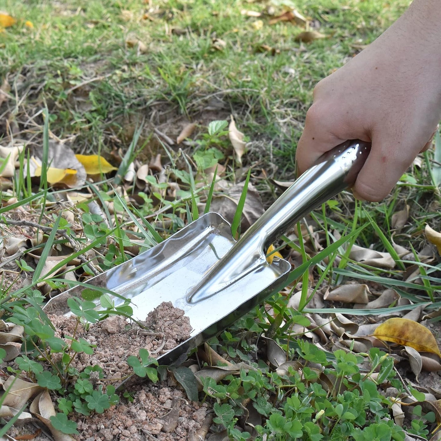 Zoyiancy Stainless Steel Square Garden Trowel for Digging Planting