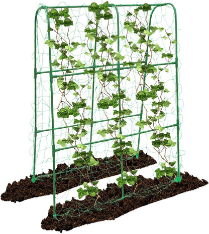 Large A-Frame Garden Trellis for Tomatoes, Cucumbers & Heavy Climbing Plants - Rust-Resistant, Heavy-Duty Steel, Perfect for Outdoor Gardens & Vertical Gardening(47" W x 63" H)