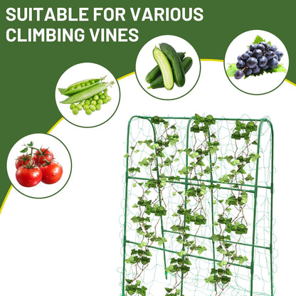 Large A-Frame Garden Trellis for Tomatoes, Cucumbers & Heavy Climbing Plants - Rust-Resistant, Heavy-Duty Steel, Perfect for Outdoor Gardens & Vertical Gardening(47" W x 63" H)