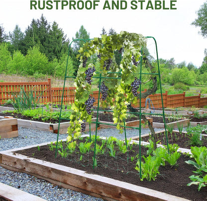 Large A-Frame Garden Trellis for Tomatoes, Cucumbers & Heavy Climbing Plants - Rust-Resistant, Heavy-Duty Steel, Perfect for Outdoor Gardens & Vertical Gardening(47" W x 63" H)