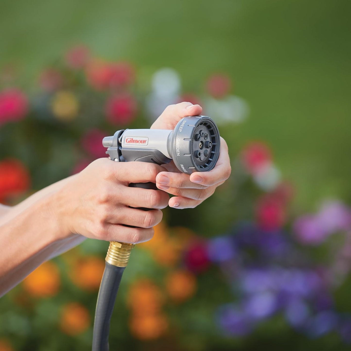 Light Duty Garden Hose Nozzle with 8 Pre-Set Spray Patterns, Water Hose Nozzle for Watering Garden or Lawn