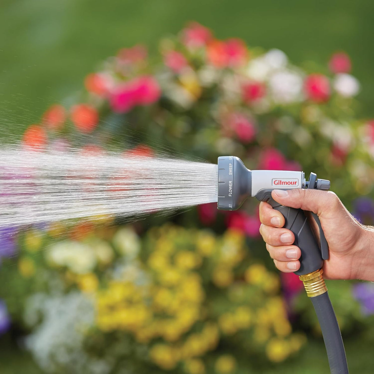 Light Duty Garden Hose Nozzle with 8 Pre-Set Spray Patterns, Water Hose Nozzle for Watering Garden or Lawn