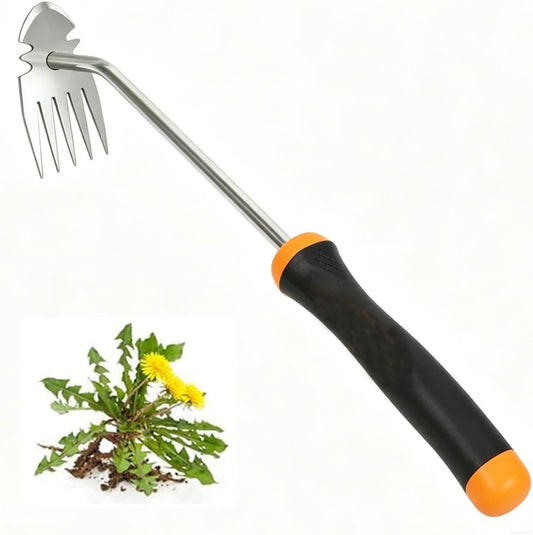 Weed Remover Tool, 2026 New Gardening Hand Tools Portable Weed Puller Tool, Heavy Duty Weeding Tool for Garden Supplies, Vegetable Garden Backyard Farm Planting & Uprooting (Rubber Handle)