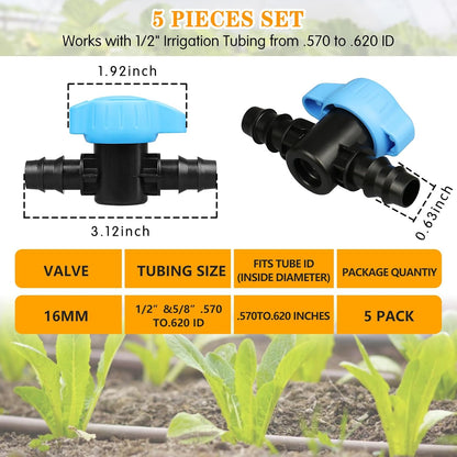 245 Pcs Drip Irrigation Fittings Kit for 1/4 Inch Tubing Barbed Connectors