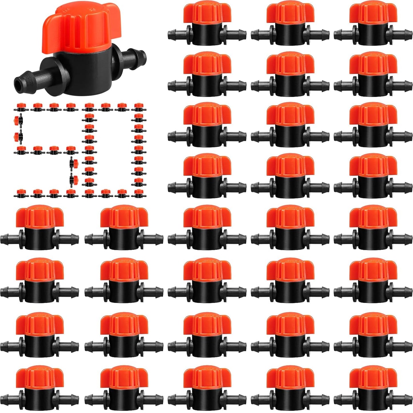 245 Pcs Drip Irrigation Fittings Kit for 1/4 Inch Tubing Barbed Connectors