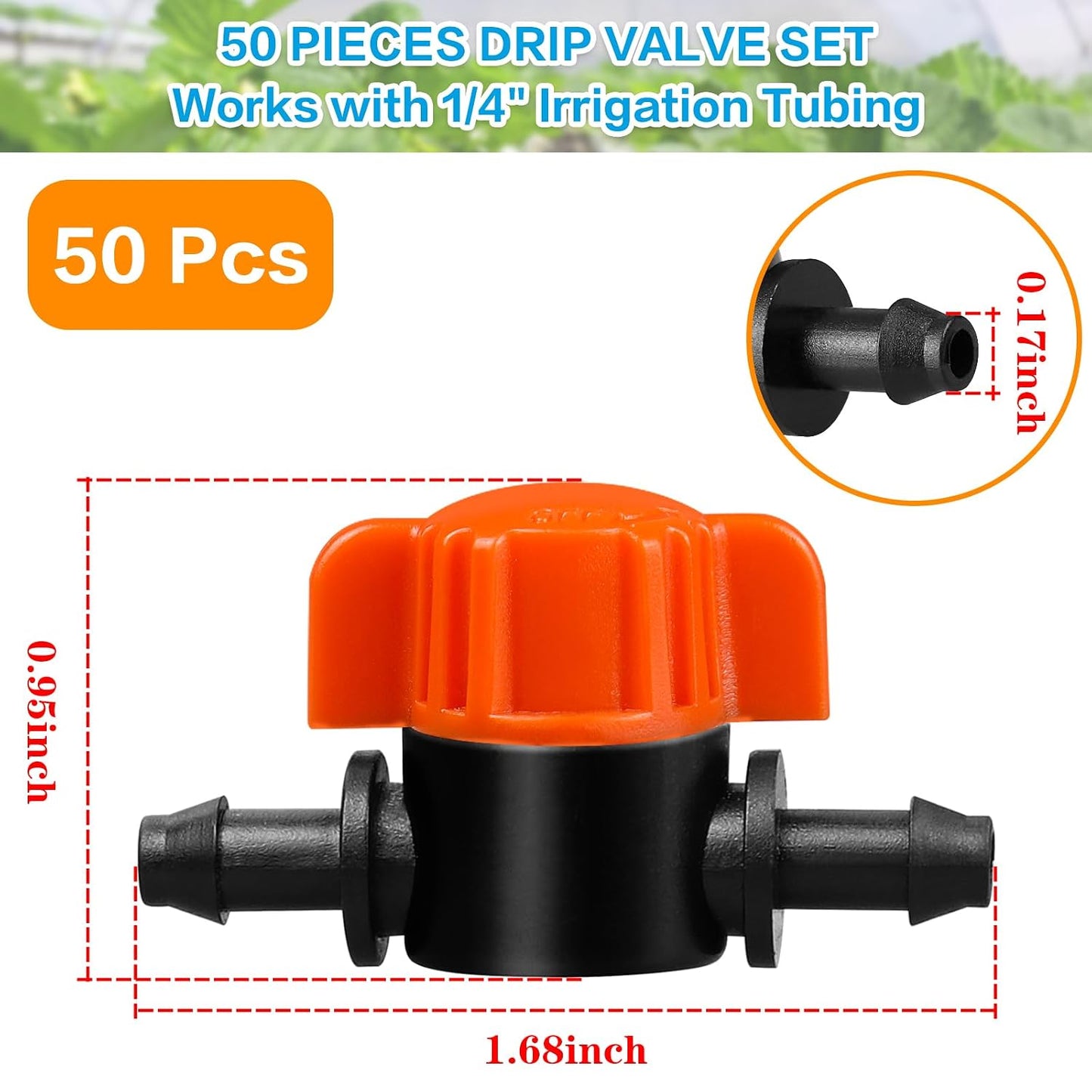 245 Pcs Drip Irrigation Fittings Kit for 1/4 Inch Tubing Barbed Connectors