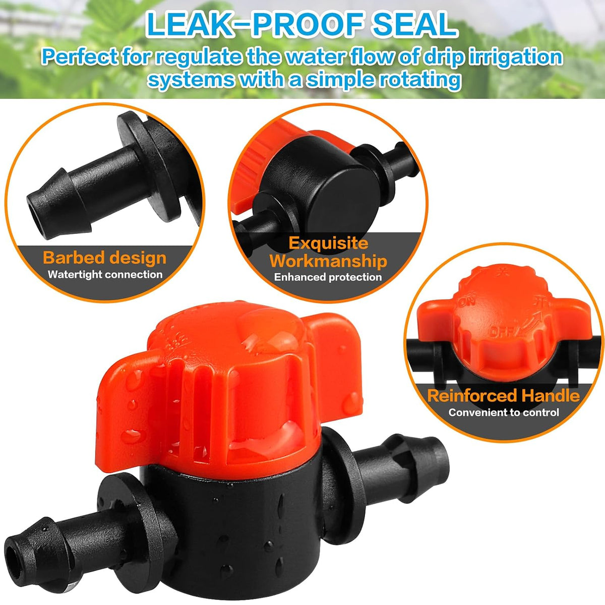 245 Pcs Drip Irrigation Fittings Kit for 1/4 Inch Tubing Barbed Connectors