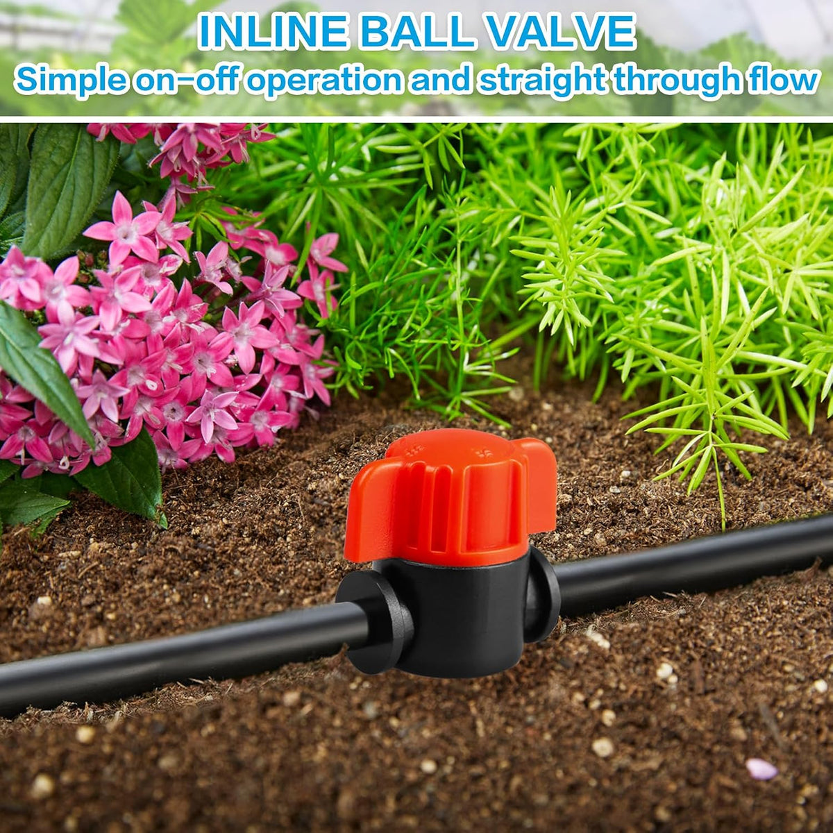 245 Pcs Drip Irrigation Fittings Kit for 1/4 Inch Tubing Barbed Connectors