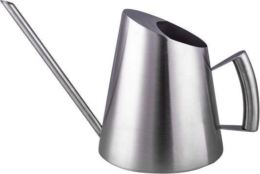 Stainless Steel Indoor Watering Can with Long Spout Modern Watering Can for Small Indoor Plants, 50oz / 1.5L Maximum Capacity