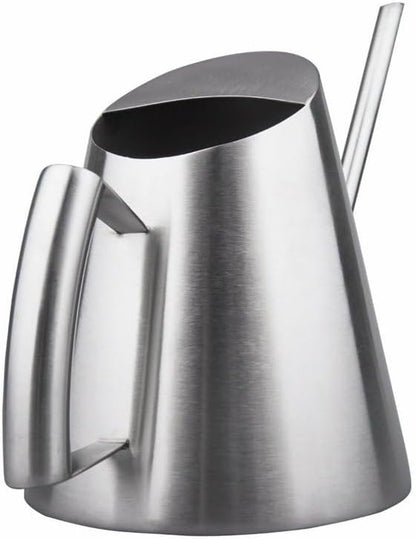 Stainless Steel Indoor Watering Can with Long Spout Modern Watering Can for Small Indoor Plants, 50oz / 1.5L Maximum Capacity
