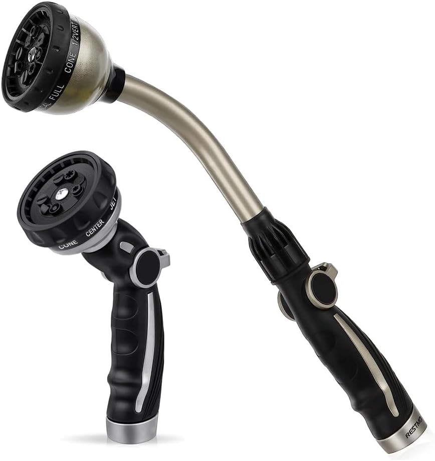 Watering Wand Heavy Duty, Metal Garden Hose Wand, Water Hose Nozzle, Metal Garden Hose Sprayer, Heavy Duty