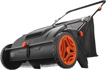 Push Lawn Sweeper 21" Leaf & Grass Collector 3.5 cu. ft. Hopper Bag