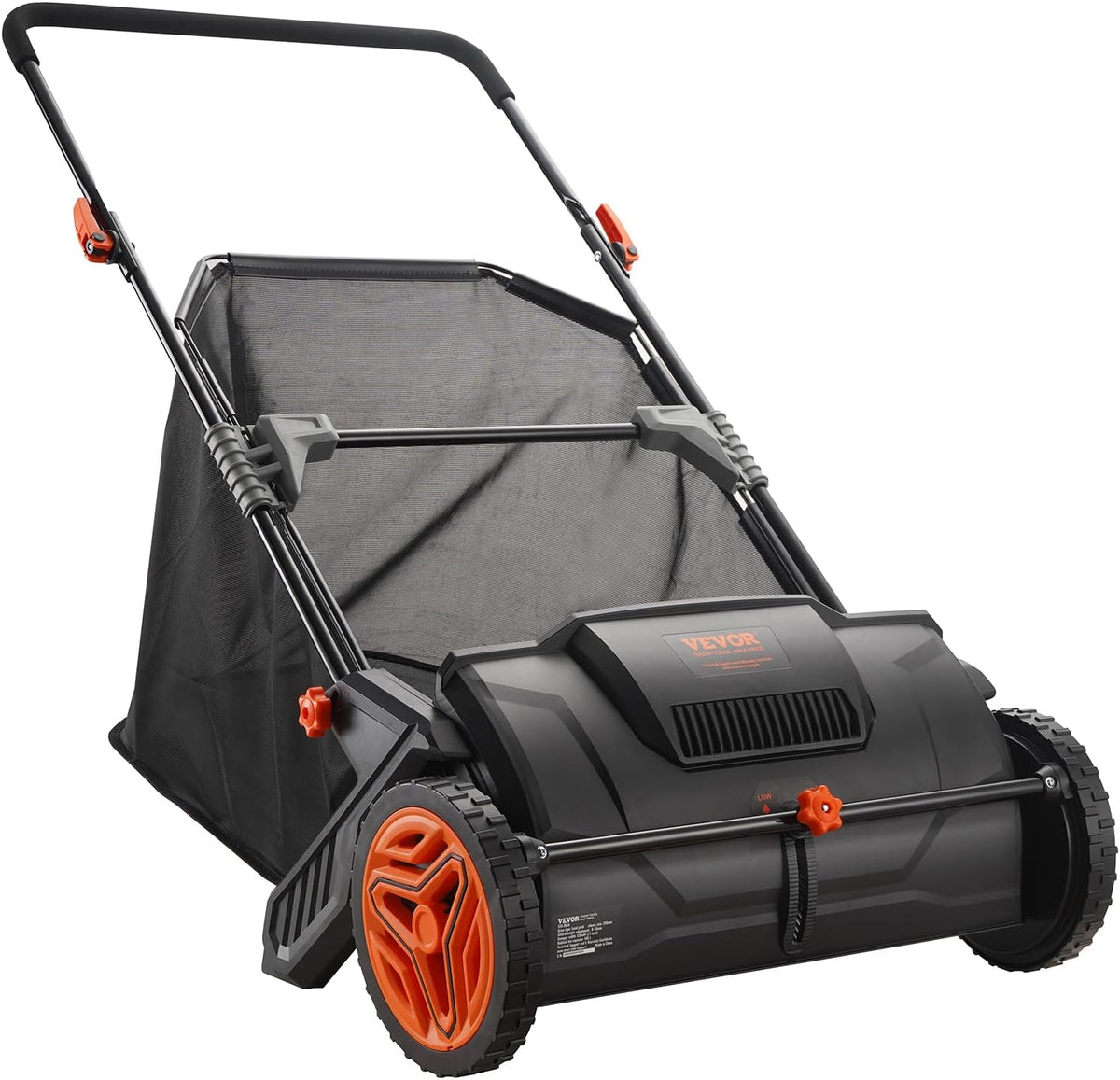 Push Lawn Sweeper 21" Leaf & Grass Collector 3.5 cu. ft. Hopper Bag