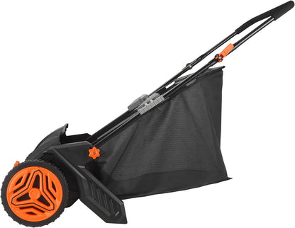 Push Lawn Sweeper 21" Leaf & Grass Collector 3.5 cu. ft. Hopper Bag