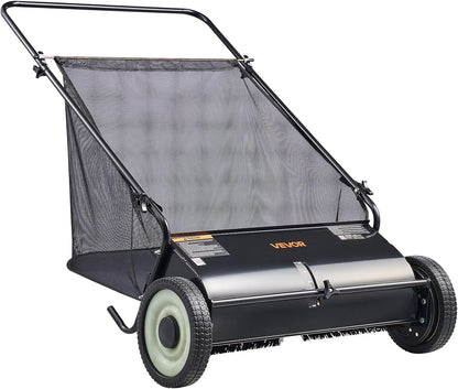 Push Lawn Sweeper 21" Leaf & Grass Collector 3.5 cu. ft. Hopper Bag