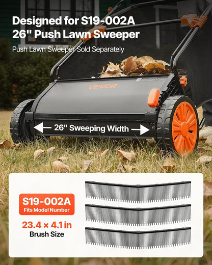 Push Lawn Sweeper 21" Leaf & Grass Collector 3.5 cu. ft. Hopper Bag