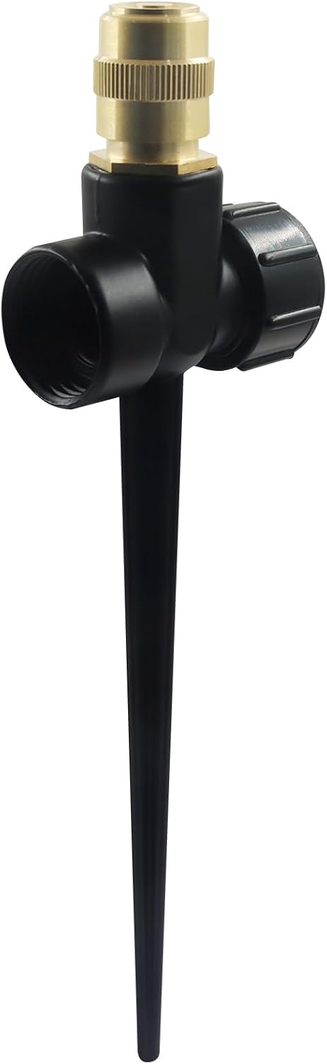 4 Pcs Metal Lawn Sprinklers, 360° Coverage Water, Black