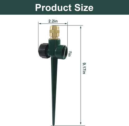 4 Pcs Metal Lawn Sprinklers, 360° Coverage Water, Black