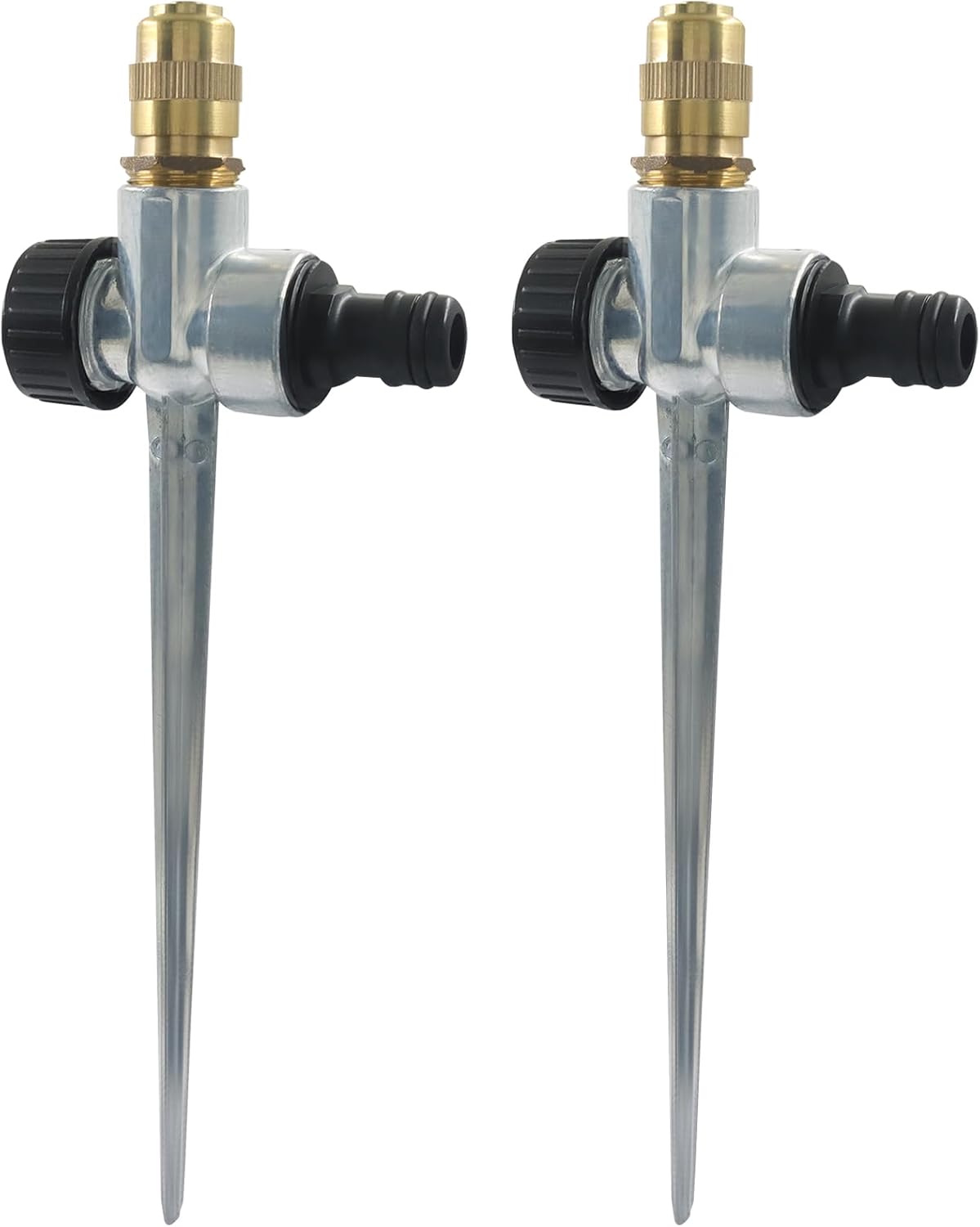 4 Pcs Metal Lawn Sprinklers, 360° Coverage Water, Black