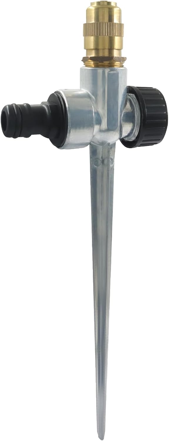 4 Pcs Metal Lawn Sprinklers, 360° Coverage Water, Black