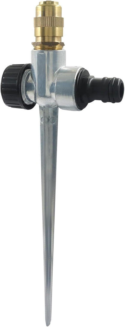 4 Pcs Metal Lawn Sprinklers, 360° Coverage Water, Black
