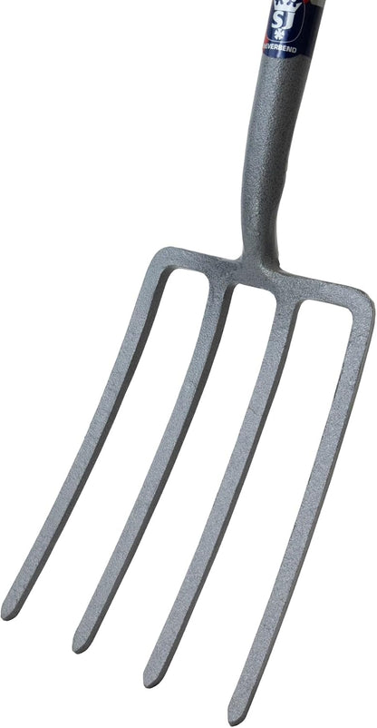 Neverbend Professional Digging Fork – Heavy-Duty Forged Carbon Steel Garden Fork for Tough Soil and Cultivation