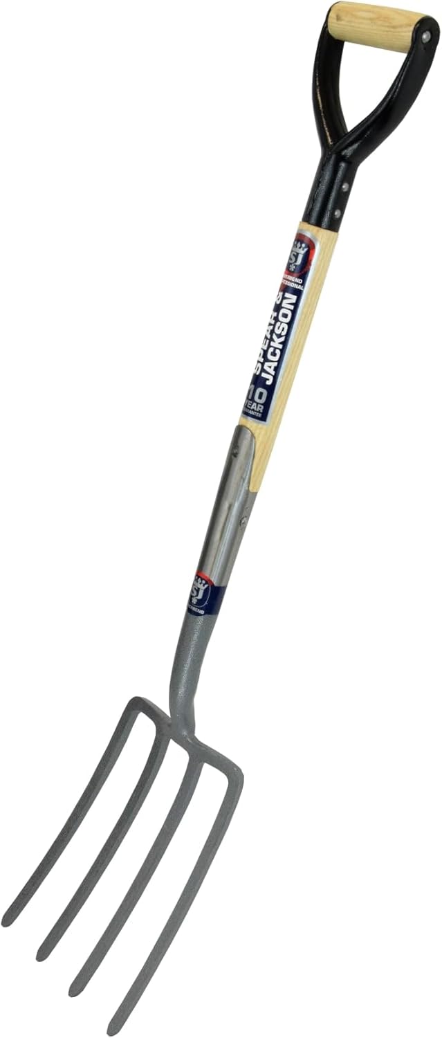 Neverbend Professional Digging Fork – Heavy-Duty Forged Carbon Steel Garden Fork for Tough Soil and Cultivation