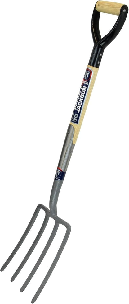 Neverbend Professional Digging Fork – Heavy-Duty Forged Carbon Steel Garden Fork for Tough Soil and Cultivation