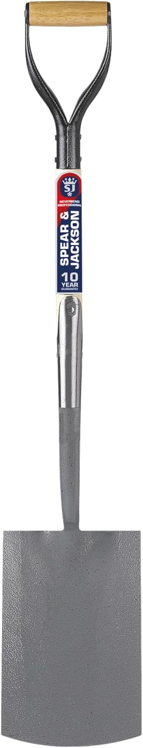 Neverbend Professional Digging Fork – Heavy-Duty Forged Carbon Steel Garden Fork for Tough Soil and Cultivation
