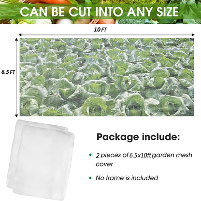 10'x12'Garden Netting, Bird Mosquito Netting Row Covers Bird Net