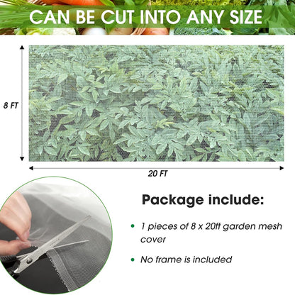 10'x12'Garden Netting, Bird Mosquito Netting Row Covers Bird Net